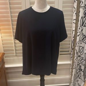 Zara Women Navy blouse with black neckline